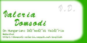 valeria domsodi business card